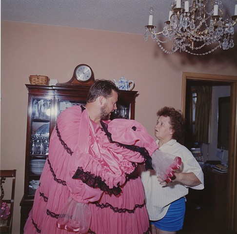 MaryAnn and Paul with his new dress, Eveleth, Minnesota 1996