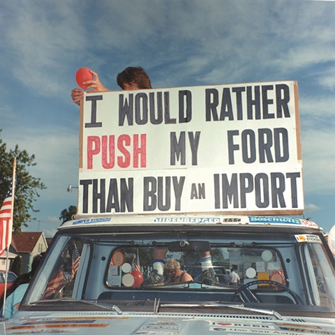 Push My Ford, Calathumpian Parade, July 4th, Biwabik, MN 1986