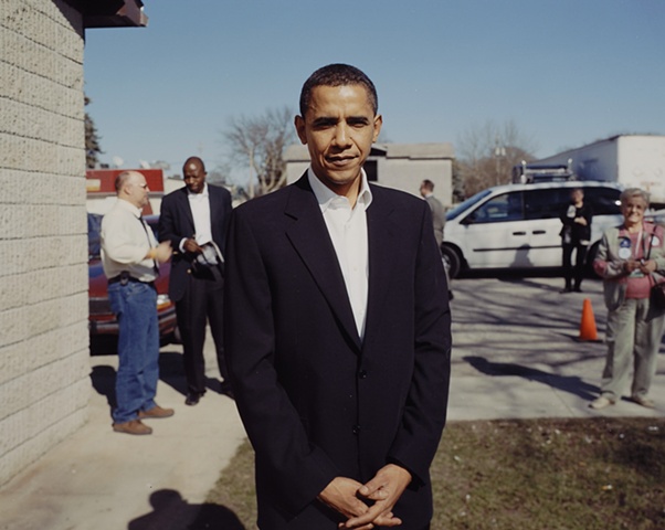 Barack Obama at VFW Post 5240, Dakota City, Iowa.  April 15, 2007