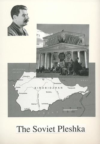 Pleshka-Birobidzhan #7,collage on paper, 9x12