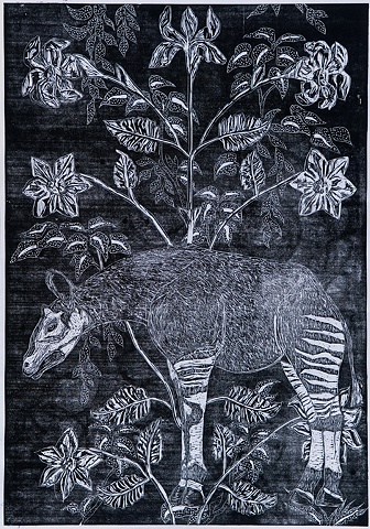 'Okapi and Foliage'