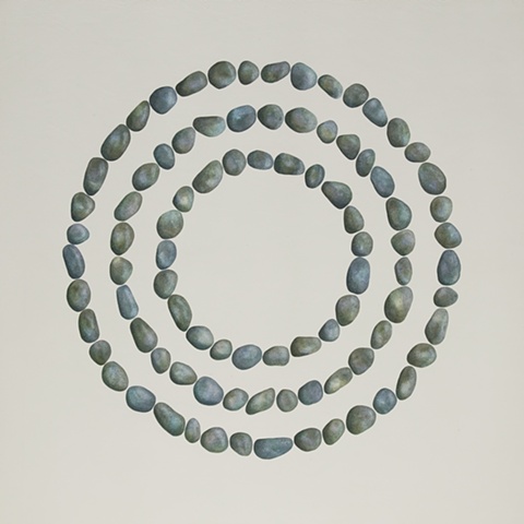 3 Concentric Pebble Rings
