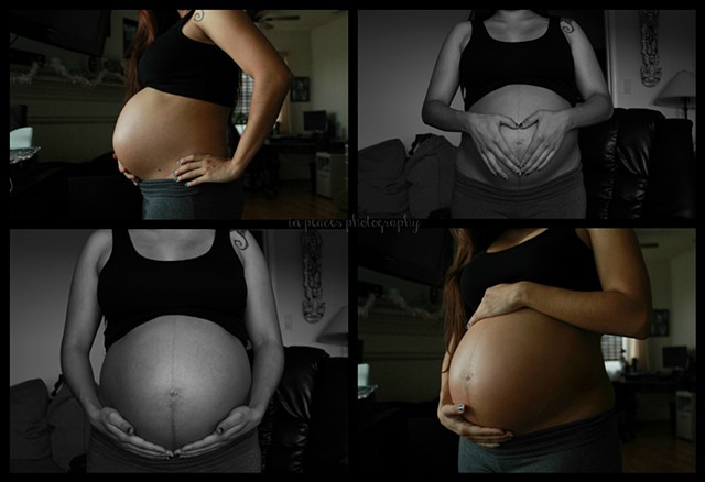 This is a maternity photo of me, when I was pregnant with my son Jack.  I took these myself in the comfort of my own home.