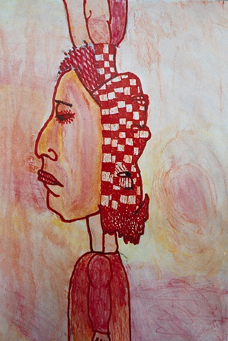 Monochromatic Picasso Portrait 
Fifth Grade