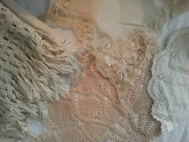Textiles made by my Maternal Great Great Grandmother, Great Grandmother, Grandmother and Mother, 1800-1970's 