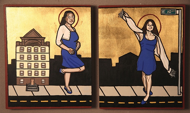 St. Howie of 10th Street (left), Patron saint of sexual temptation, motherhood, and unconditional love

St. Noelle of 10th Street (right), Patron saint of optimism and childhood