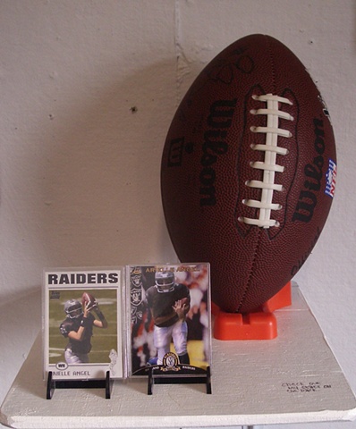 Signed football and Football cards