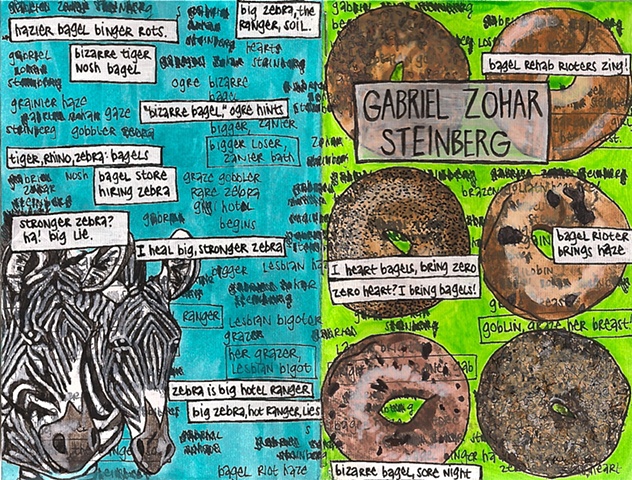Gabriel Zohar Steinberg, birthday notebook, front and back cover