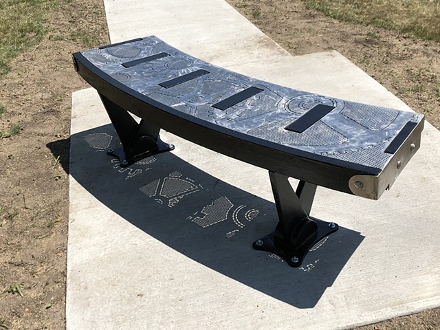 Commissioned public art piece - Art Bench
