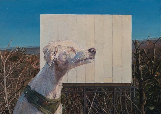 Painting, dog, billboard, los angeles, california