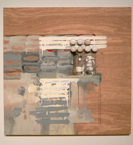 2011 Large scale Paintings on Panel w/ assemblage