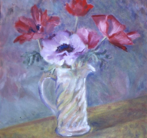 Soft Anemones red and lavender