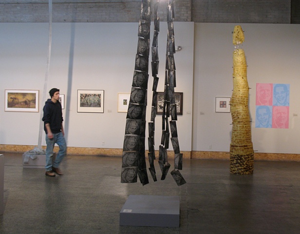 "Casualty" and "O yea, Darfur" installed at the Urban Institute for Contemporary Arts, Grand Rapids, MI