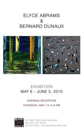Blank Space Gallery exhibit, May 6 - June 5
Chelsea, NY