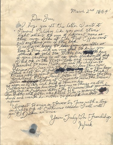 Huck Finn's letter (1864) to Jim