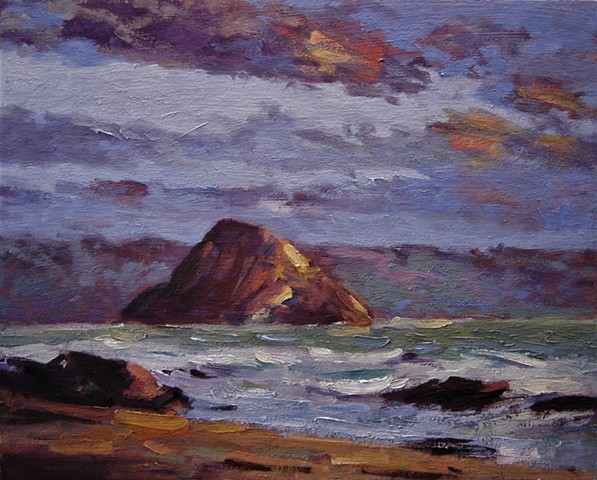 Morro Bay, Morro Rock, Cayucos, Morro Bay California, New artwork, R W Goetting.com, Paintings of Morro Bay, Morro Bay California, artwork of Morro Bay