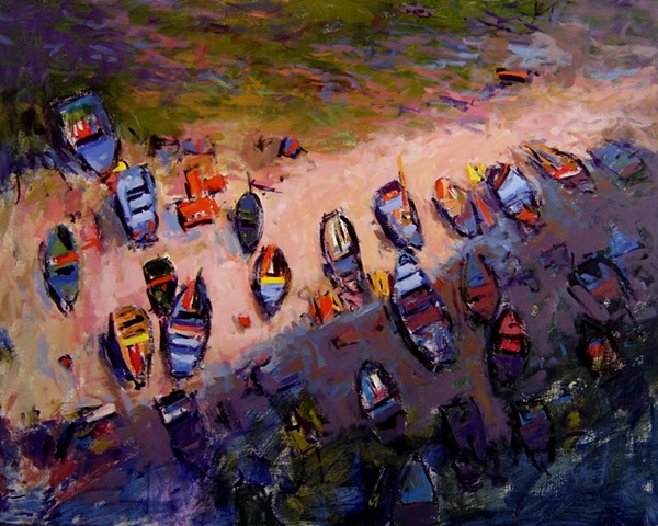 Boats from the cliff