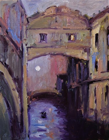 gondola, Italy, Venice, Venetian, R W Bob Goetting, Bridge of Sighs, Paintings of Venice, Original artwork of Venice, Artwork of Venice, Venice paintings
