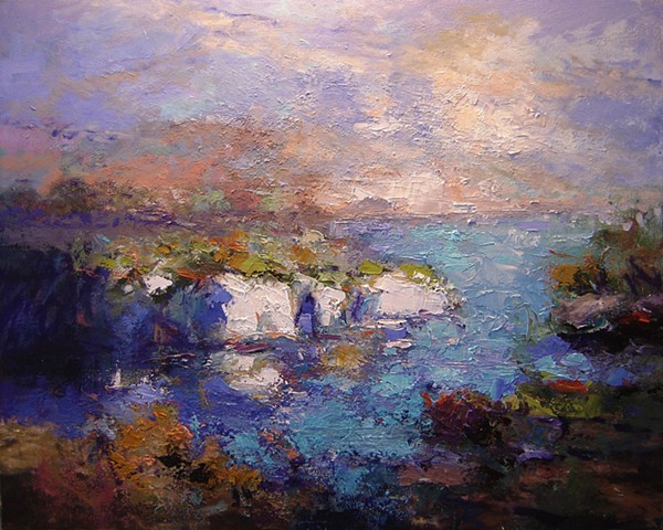 Les Calanques Provence France, French Rivera paintings, R W Bob Goetting,french and italian riviera