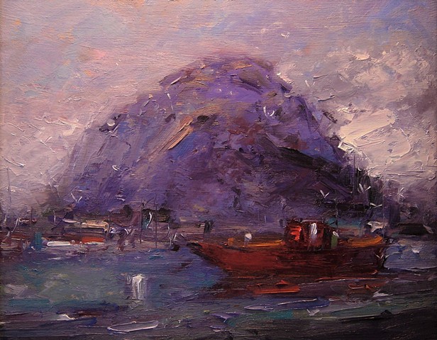 Morro Bay California, Morro Bay, California, boat, boats, sunrise, morning light, paintings of Morro Bay, Paintings of Morro Bay, Morro Bay California, artwork of Morro Bay