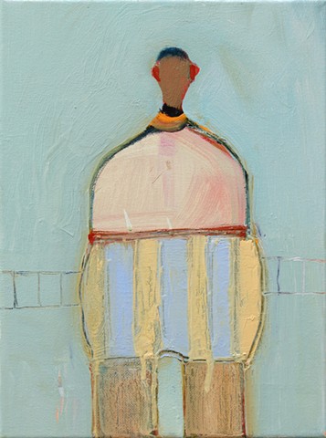 Small Figure(s) #400, 12"x9", oil on canvas, framed, $890