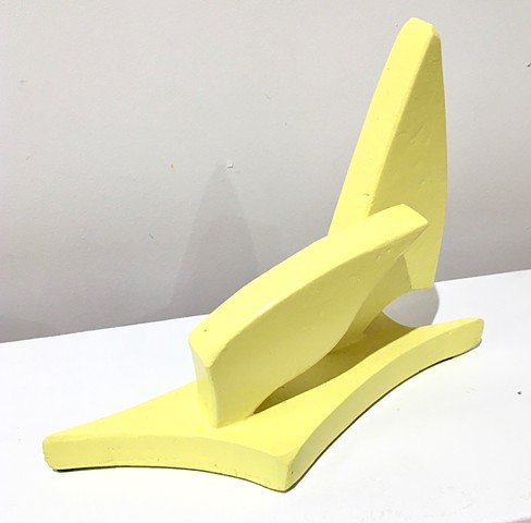 Small sculpture study in butter yellow