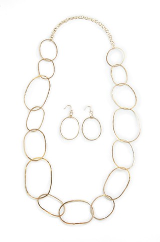 Hoop Necklace and Earrings