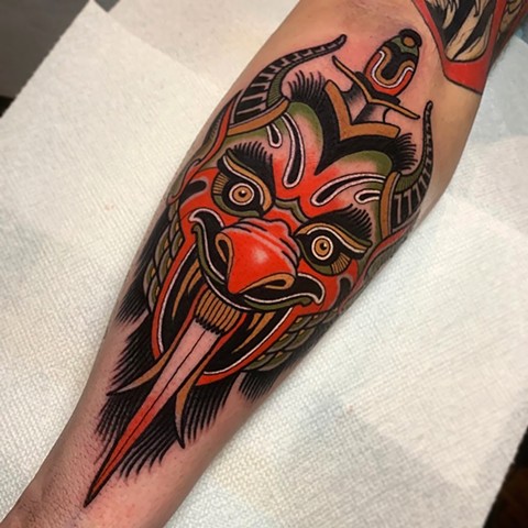 demon tattoo by tattoo artist dave wah at stay humble tattoo company in baltimore maryland the best tattoo shop in baltimore maryland
