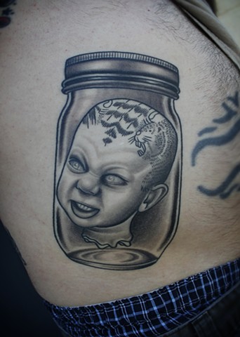 zombie baby tattoo by dave wah