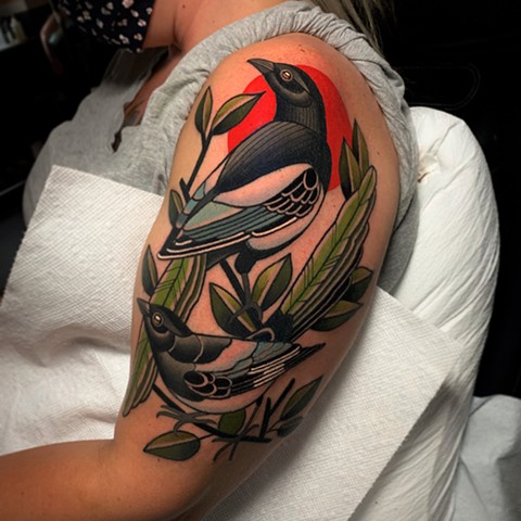 MAGPIE TATTOO BY DAVE WAH