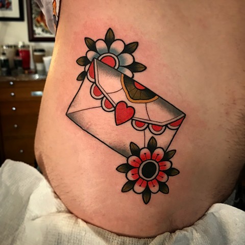 love letter tattoo by dave wah at stay humble tattoo company in baltimore maryland the best tattoo shop and artist in baltimore maryland
