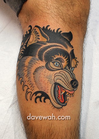 wolf tattoo by dave wah at stay humble tattoo company in baltimore maryland the best tattoo shop in baltimore maryland