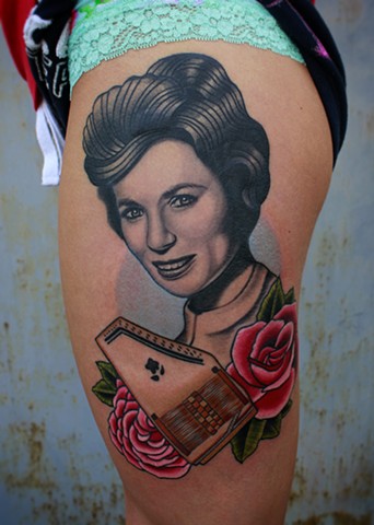 Karyn's June Carter portrait tattoo
