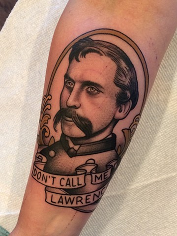 Alyssa's portrait tattoo of Joshua Lawrence Chamberlain