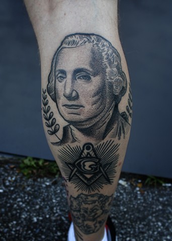 george washington masonic tattoo by dave wah