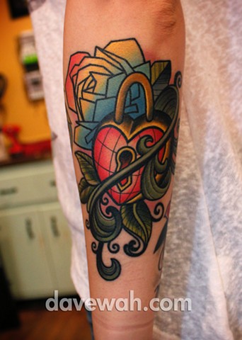 heart locket tattoo by dave wah at stay humble tattoo company in baltimore maryland the best tattoo shop in baltimore maryland