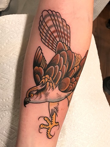 osprey tattoo by tattoo artist dave wah at stay humble tattoo company in baltimore maryland the best tattoo shop in baltimore maryland