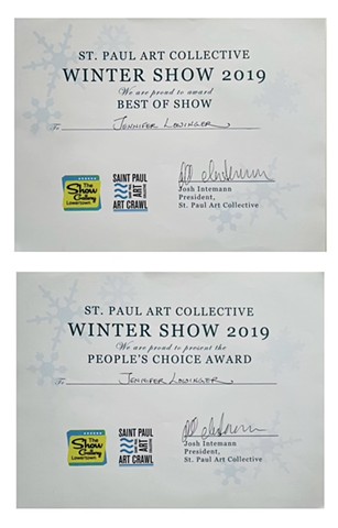 2019 Best in Show & Peoples' Choice Award Winner, Saint Paul Art Collective, Winter Exhibition