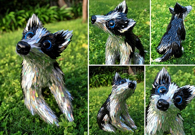 Sean E Avery CD sculpture Husky Puppy