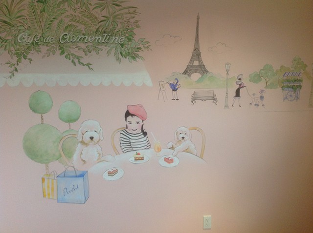 playroom mural for 3 year old girl