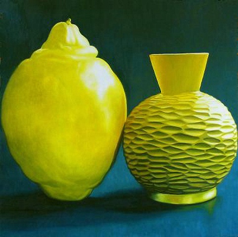 large lemon small vase