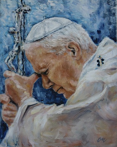 John Paul the Great, Pope, Catholic Church, JPII, John Paul II, JPII artwork, JPII painting