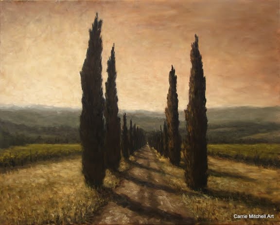 Tuscany oil painting by Carrie Mitchell