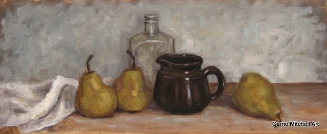 "Old Bottle and Pears"