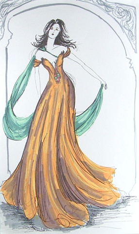 Dress with embellished bodice