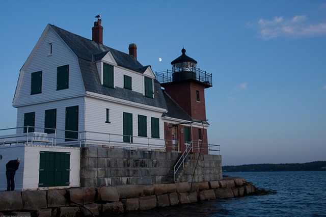 Dusk at the Rockland Breakwater Lighthouse