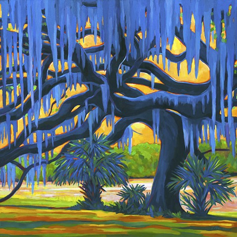 Live Oak Amazing Grace painted by Florida Artist  Gary Borse 