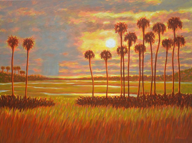 Sunrise Deluxe painted by Florida Artist Gary Borse at The Harn Museum of Art Gainesville FL