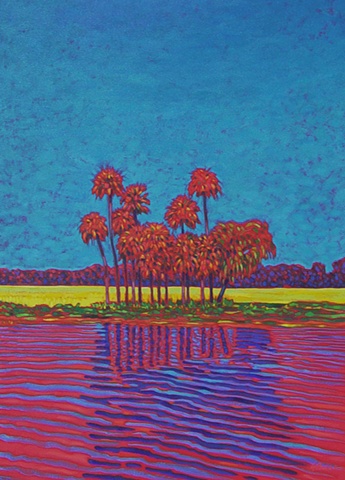 Orange Lake Reflection painted by Gary Borse