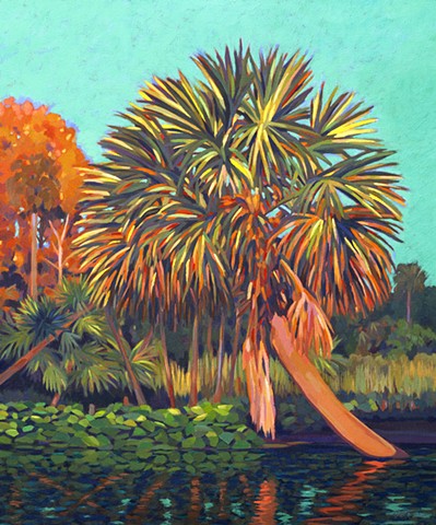 Wekiva River Acrylic Painting by Florida Artist Gary Borse available at 530 Burns Gallery, Sarasota Florida